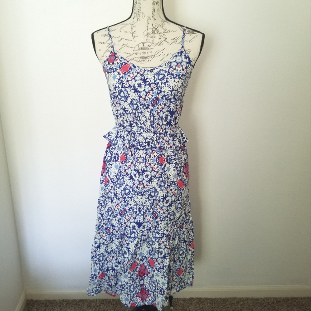 Mossimo floral blue dress medium